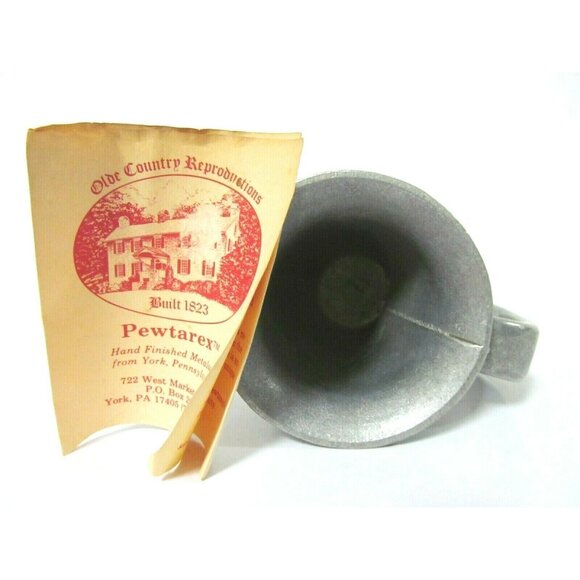 Pewtarex Horn Mug Tankard Vintage Metalware 1989 Olde Country Reproductions - Picture 4 of 11